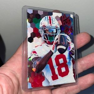 Marvin Harrison Jr. ACEO Trading Card Ohio State University Cracked Ice